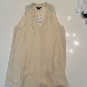Ivory Thory silk sleeveless blouse.